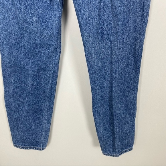 VINTAGE 80s LEE Acid Wash High Waisted Straight Tapered Mom Jeans Size 11 Retro - Picture 8 of 10